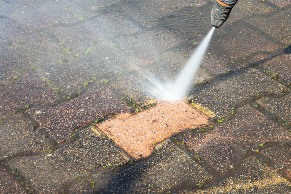 High pressure deep cleaning driveway washer